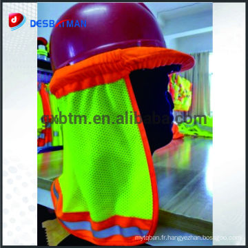 High quality reflective helmet sun shade hi-vis safety hard hat neck shade